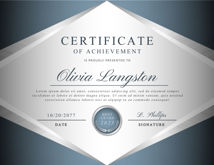 Silver Certificate Design