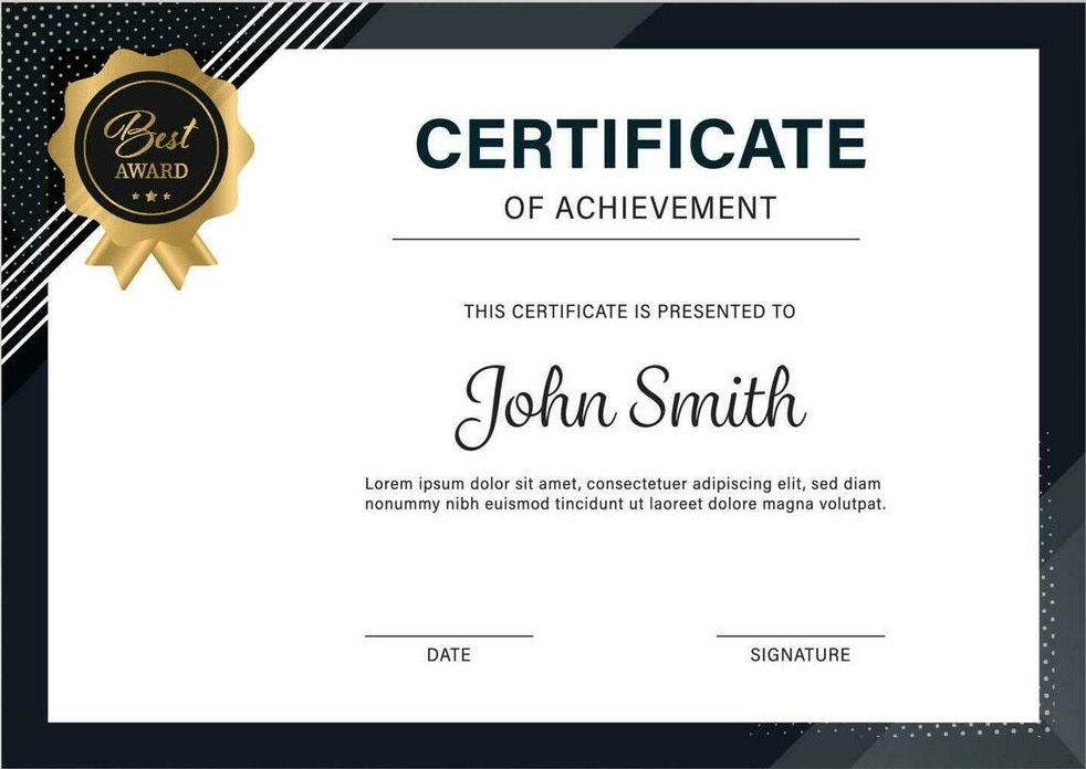 Starter Certificate Design